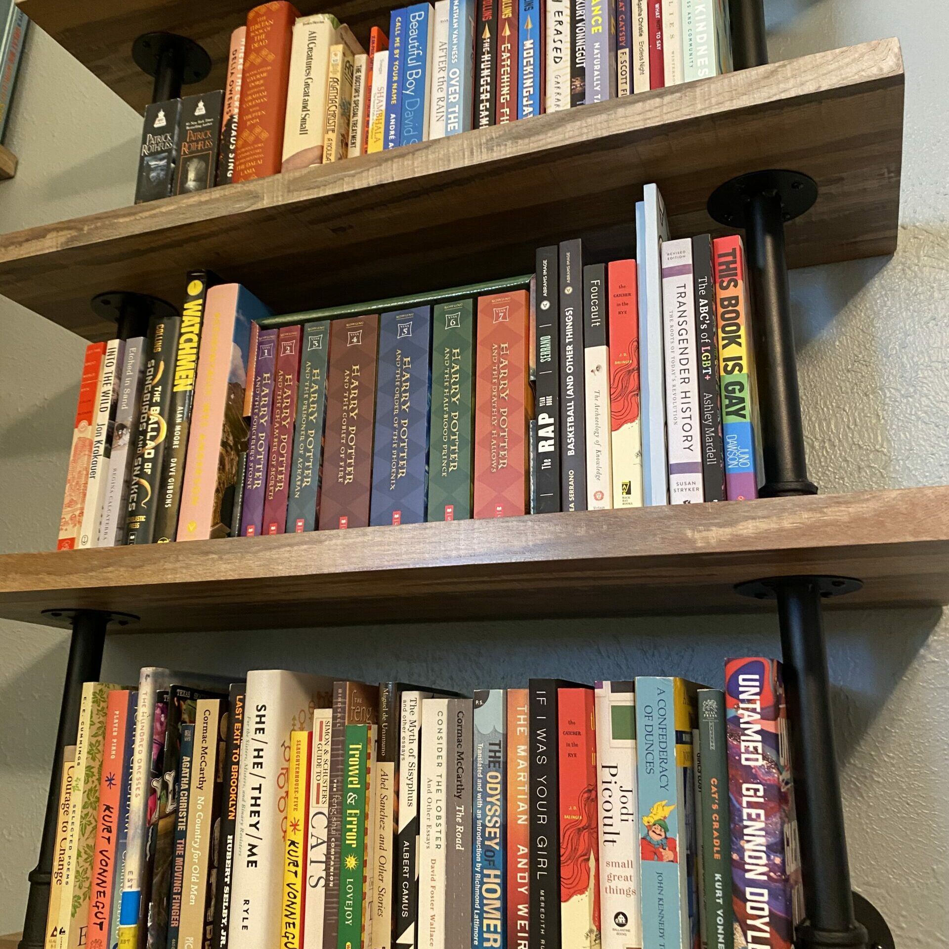 bookshelf full of books